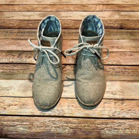 Toms Tan Wedge Booties - Picture 3 of 6